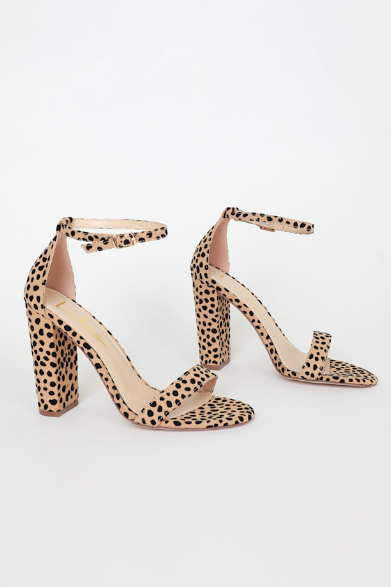 Taylor Baby Cheetah Suede Ankle Strap Heels 2