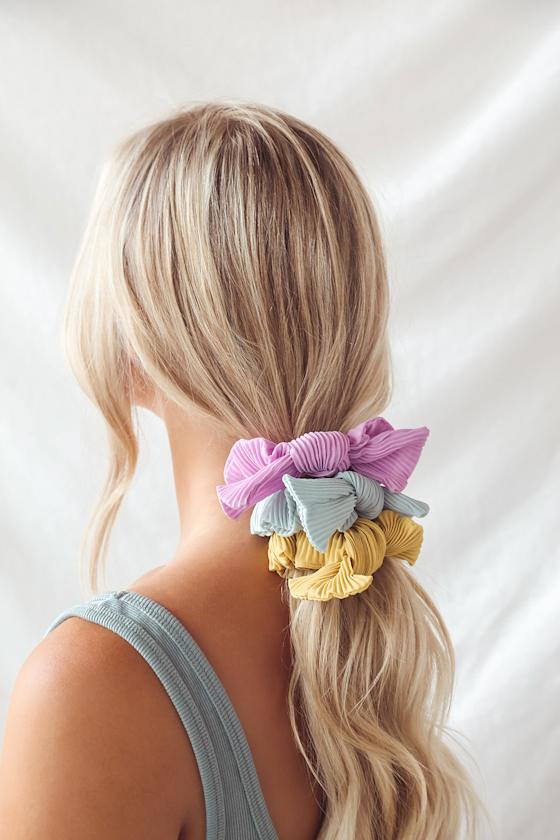 Be My Sweetheart Pastel Multi Ponytail Holder Set 2