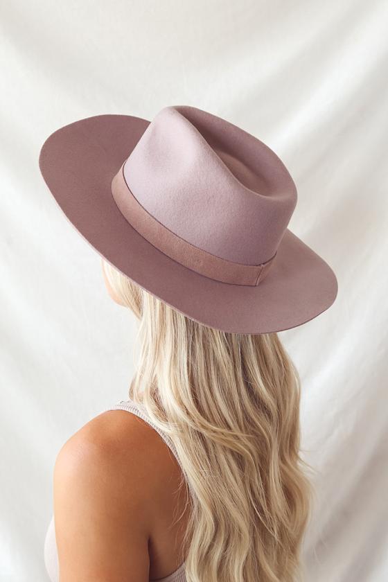 Wyeth River Hat Trendy Taupe Wool Hat WideBrim Fedora Hat Lulus