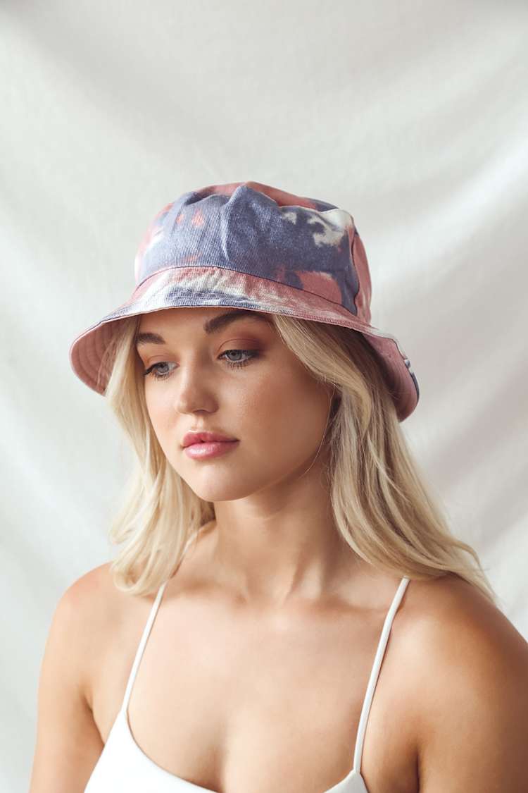 Womens tie dye bucket hat