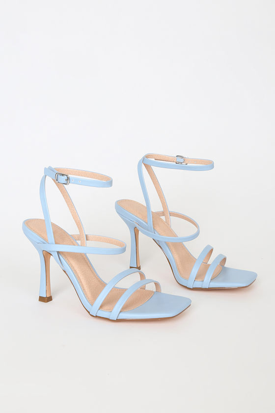 pale blue strappy shoes