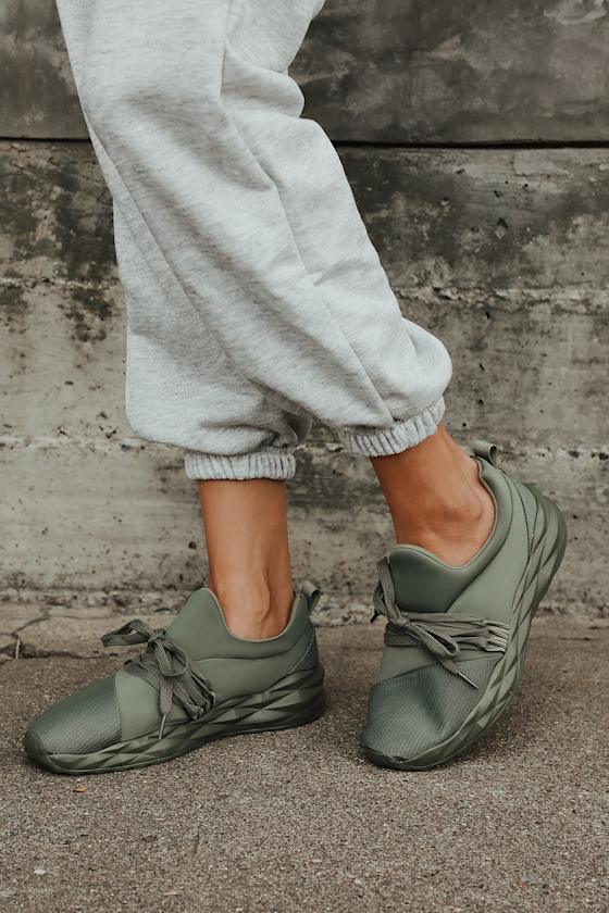 Remmy Olive Green Sneakers 1
