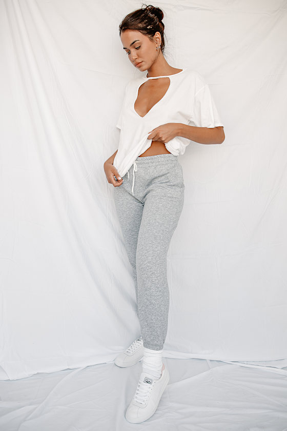 In the Rough White Distressed Cutout Tee 7