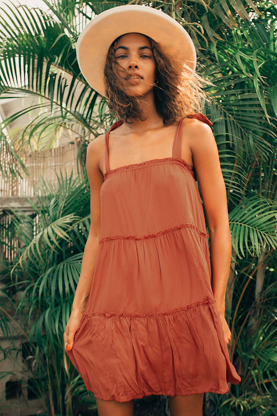 orange classy dress