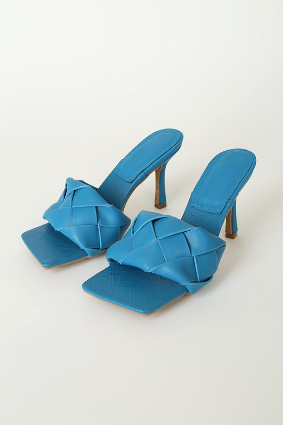 woven square toe sandals
