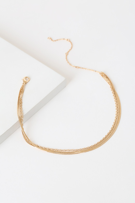 Being Together Gold Layered Choker Necklace 2