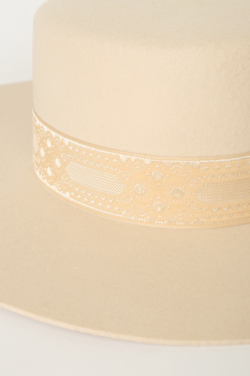 Lack of Color Sierra - Ivory Boater Hat - Wide Brimmed Hat  display picture 1
