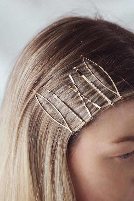 Gold Hair Pins Set of 3 Hair Pins Rhinestone Hair Pins Lulus