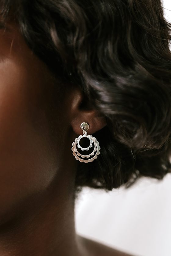 Bloom Where You Are Gold Scalloped Earrings 1