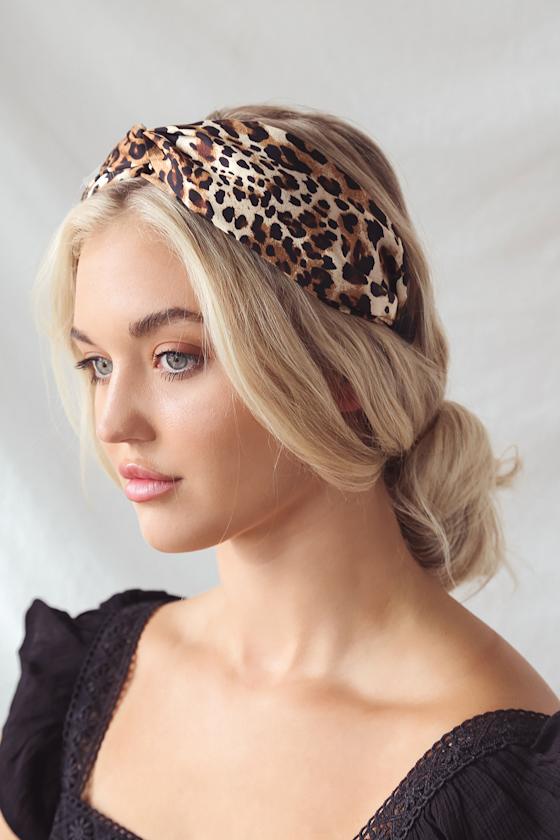Leopard Print Headband Knotted Headband Animal Print Headband Lulus