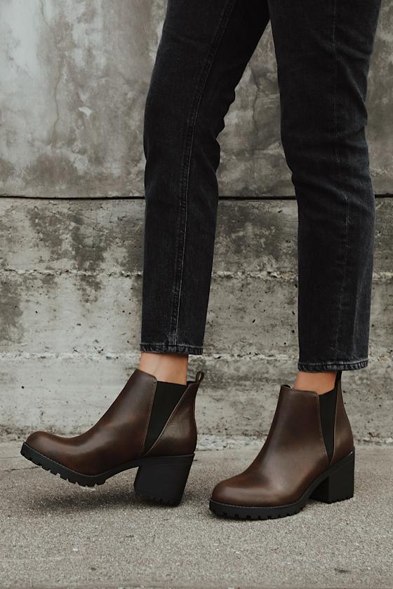 Lisbon Coffee Brown High Heel Ankle Booties 4