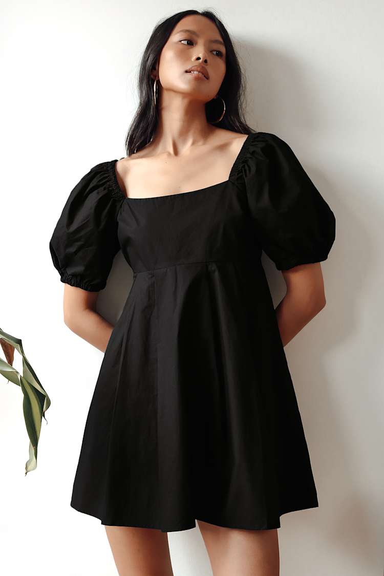 white christmas dresses Cotton Dress Geneva, Black main image 0