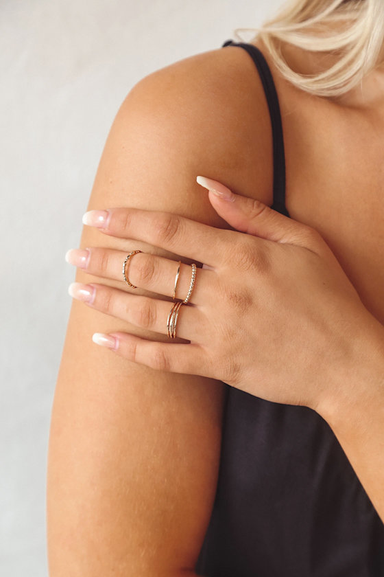 Gold Ring Set - Stacking Ring Set - 4 Piece Ring Set - Lulus