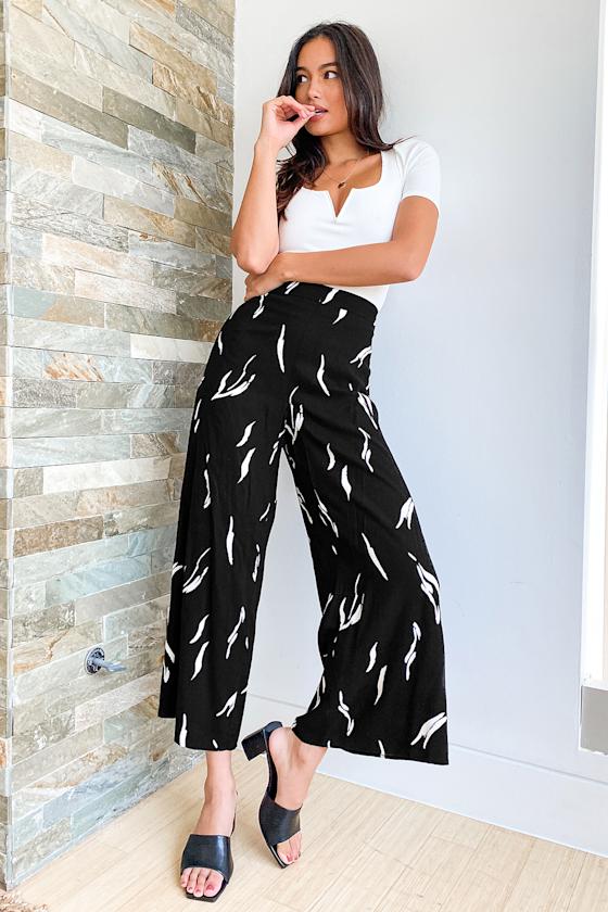 black culotte pants