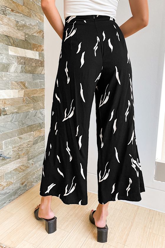 black culotte pants