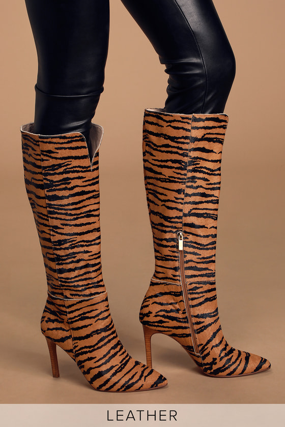 tiger print boots