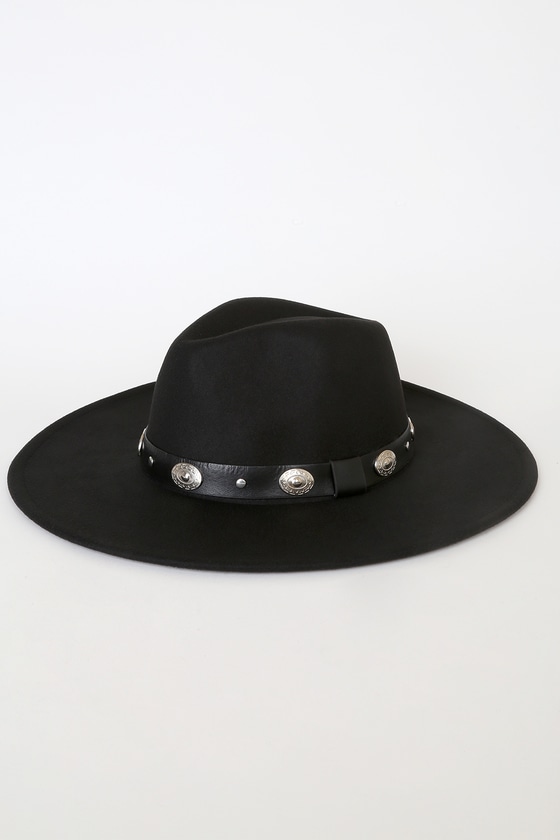 Howdy There Black Concho Felt Hat