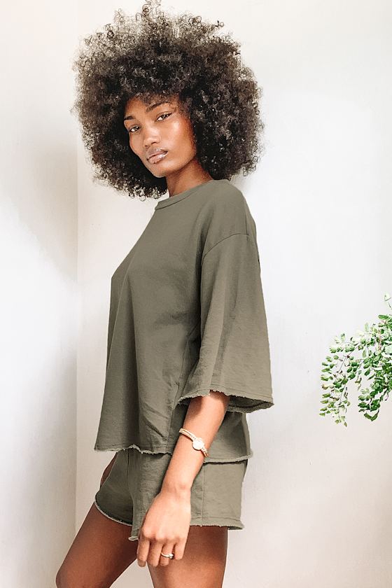 It's a Lifestyle Olive Green Half Sleeve Pullover Top 4