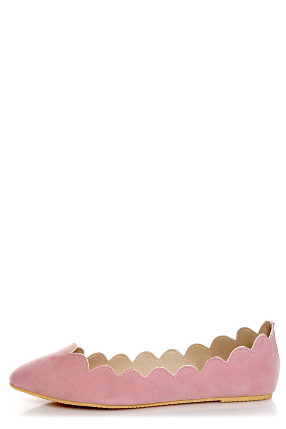 blush pointed flats