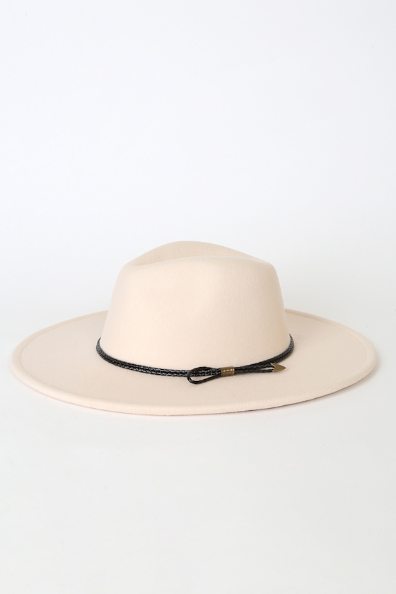Into the Wild Cream Felt Fedora Hat 1