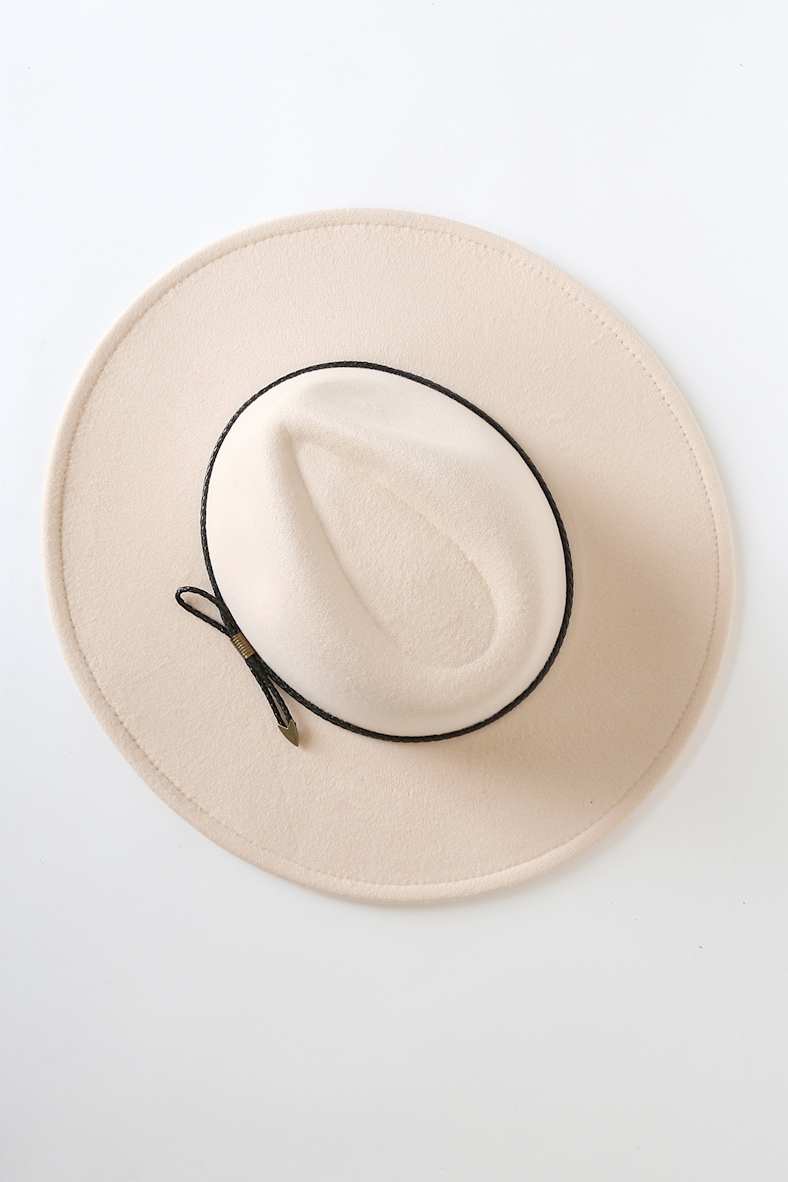 Into the Wild Cream Felt Fedora Hat