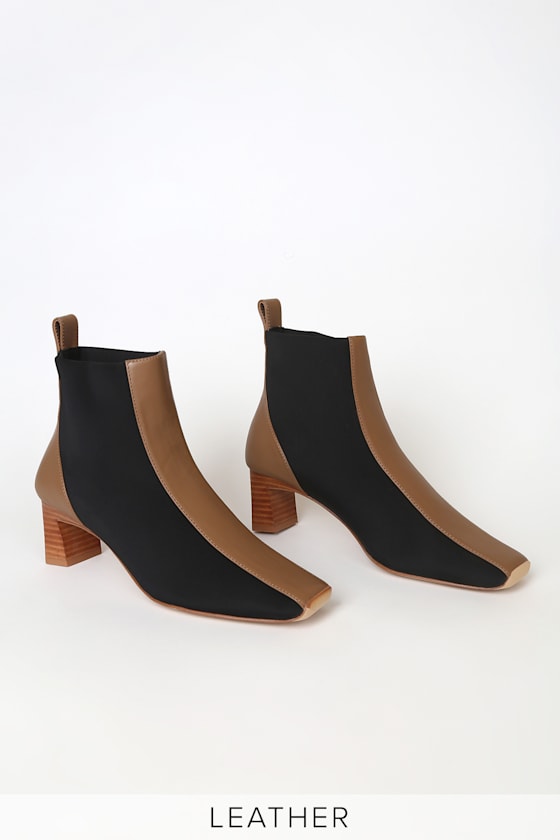 Gwennie Fudge Brown Leather Ankle Booties 6