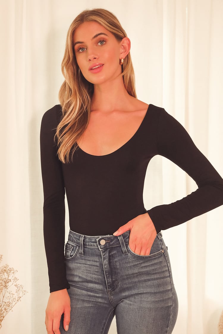 Long Sleeve Scoop Neck Bodysuit curated on LTK