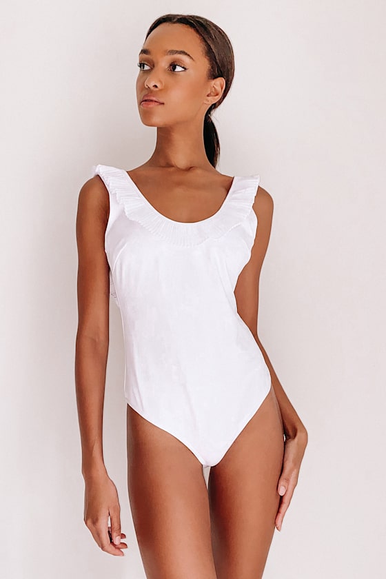 white high neck sleeveless bodysuit