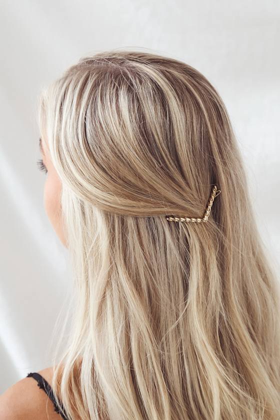 EACH Jewels Virginia - Gold Hair Clip - Twisted Gold Hair Pin - Lulus
