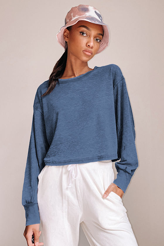 Blue washed online sweatshirt
