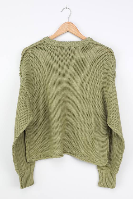 Light Green Sweater Chunky Knit Sweater Oversized Sweater Lulus