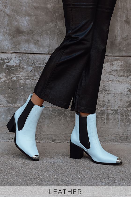 blue calf boots