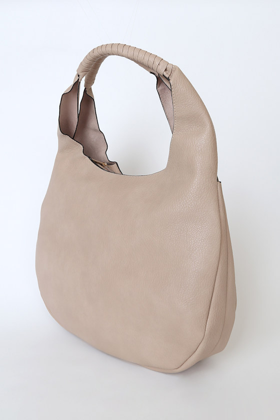 Taupe Handbag Vegan Leather Handbag Taupe Hobo Bag Lulus