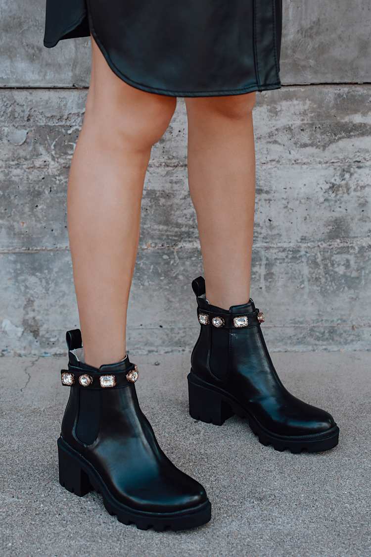 Judías verdes ira tonto Steve Madden Amulet - Black Chelsea Boots - Boots for Women - Lulus