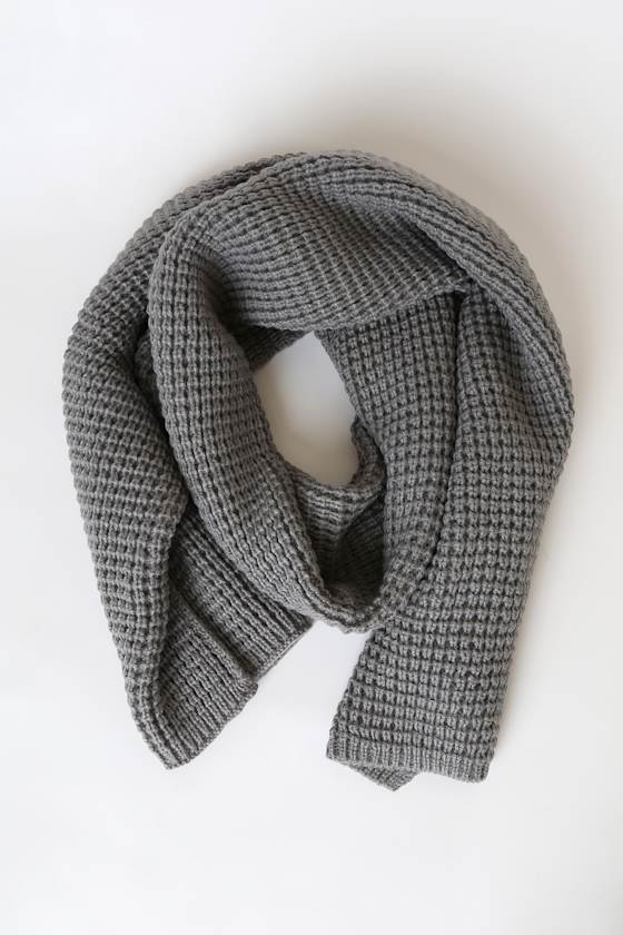 Grey Scarf - Chunky Knit Scarf - Oversized Scarf - Knit Scarf - Lulus