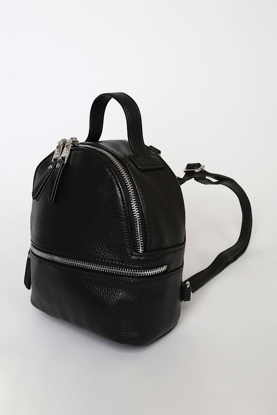 Jacki Black Convertible Mini Backpack 6