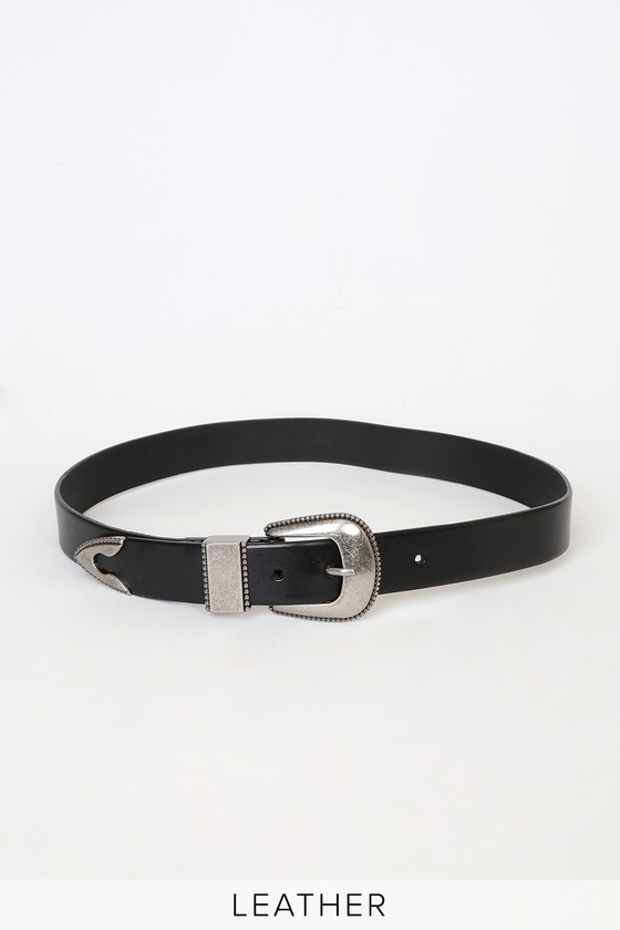 Black Leather Belt - Western Boho Belt - Genuine Leather Belt - Lulus