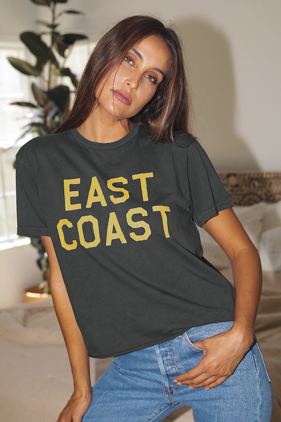 East Coast Washed Black Graphic Tee 6