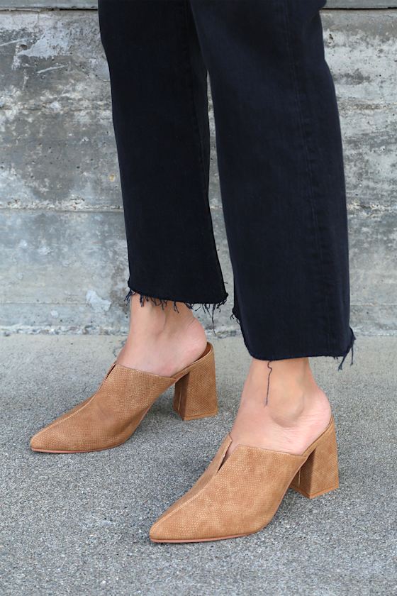 vegan leather mules