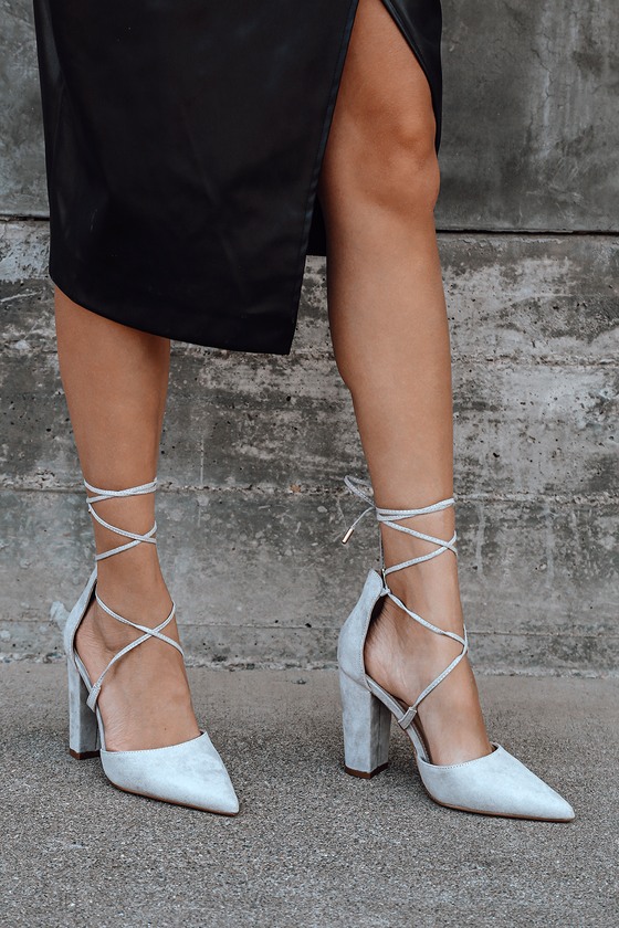 Amazon.com | Guayonng Womens Square Toe Chunky Block Heels Pumps Classic  Slip-On Low Heel Comfort Ladies Wedding Party Shoes Grey | Pumps