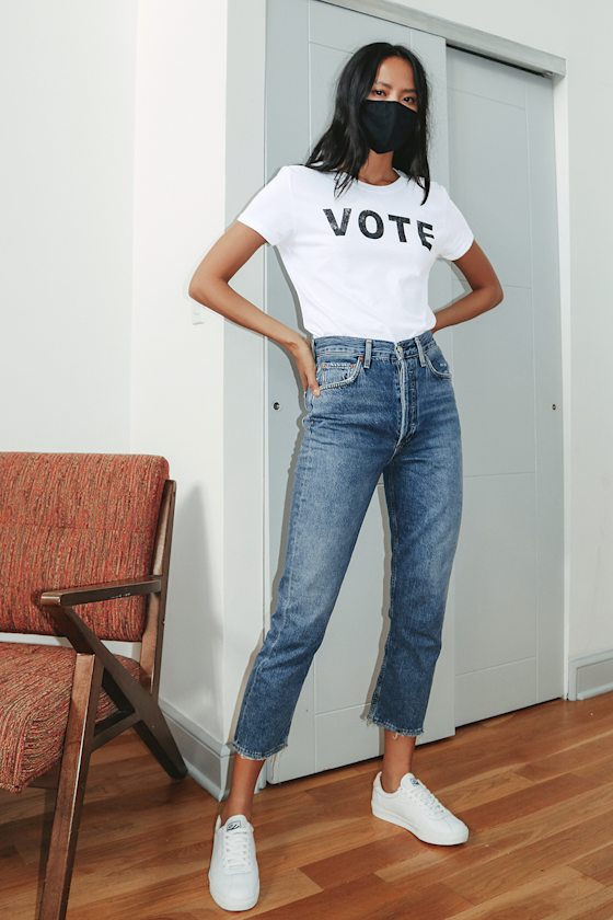 Vote White Short Sleeve Graphic Tee 6