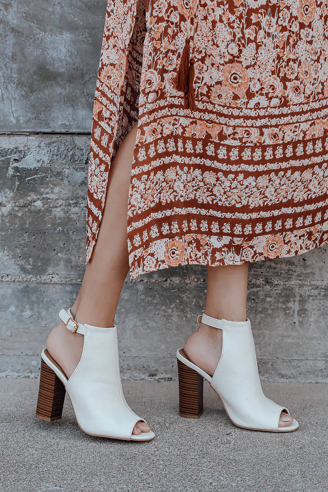 Lite, Strappy peep toe booties