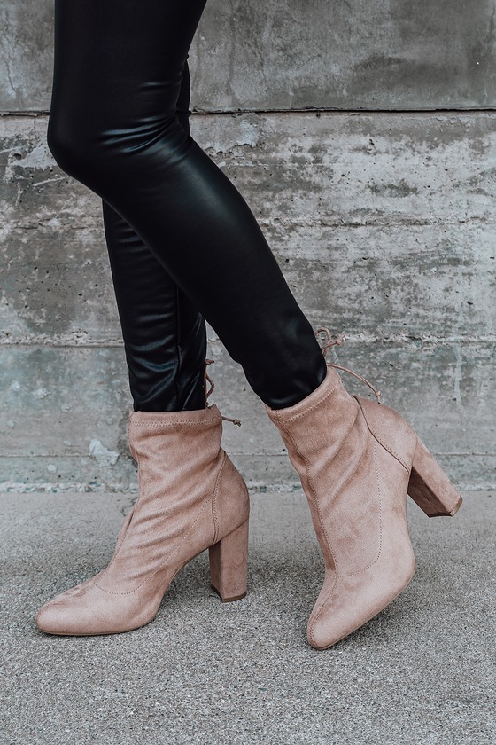 dusty rose booties