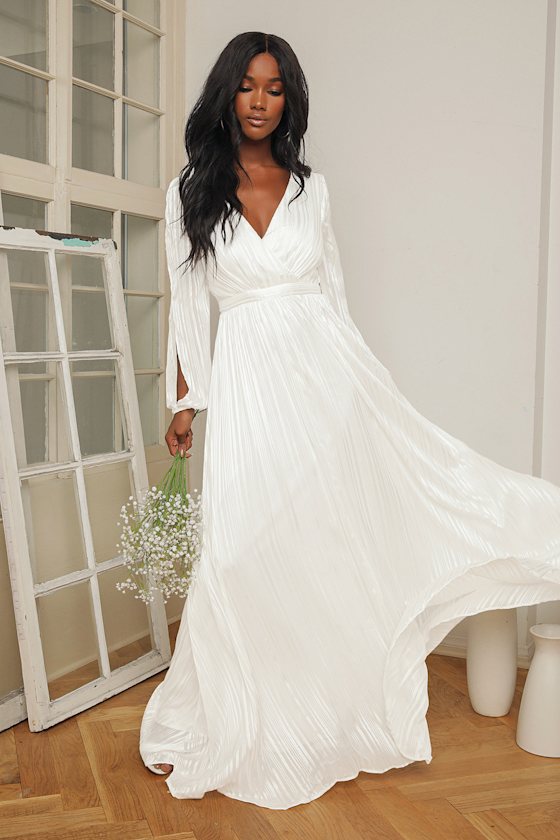 Divine Love White Striped Long Sleeve Maxi Dress 5