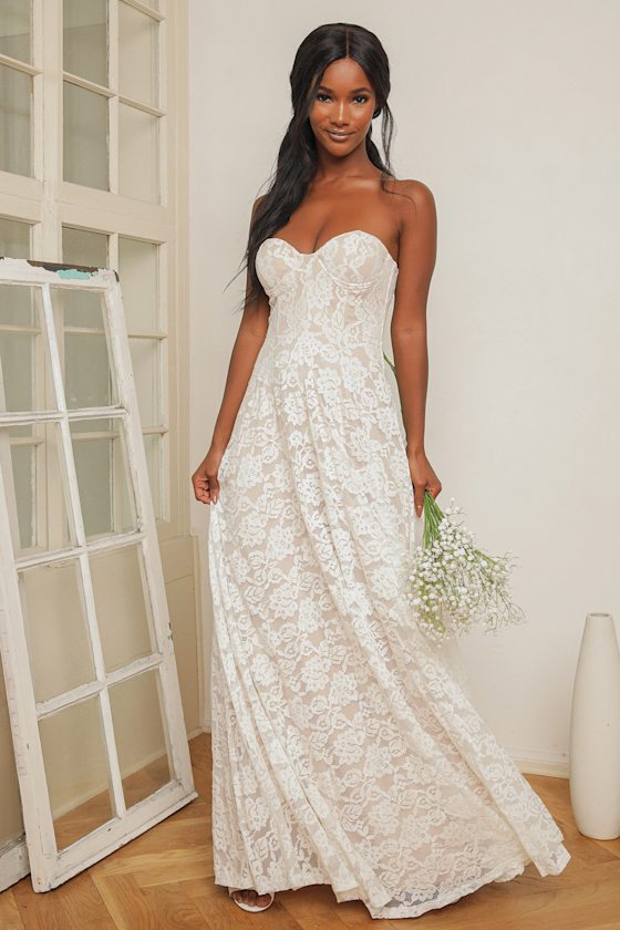 lulus flynn white lace maxi dress