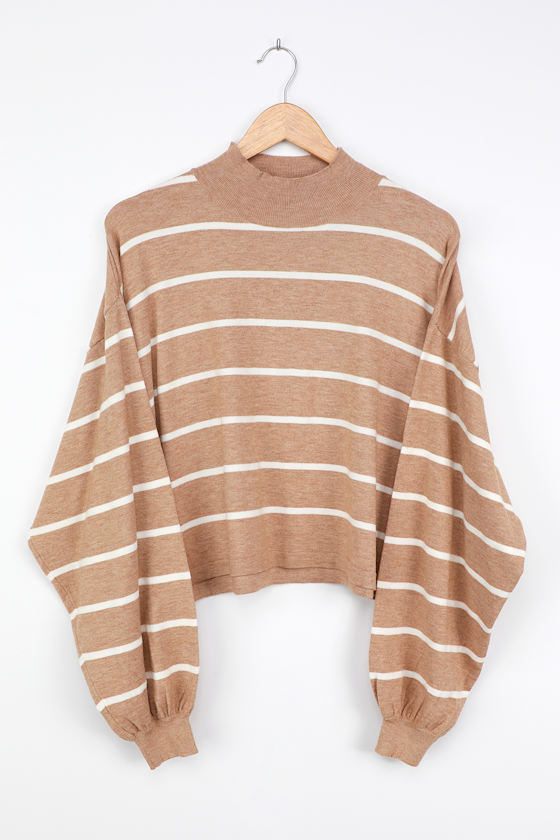 Tan Striped Sweater