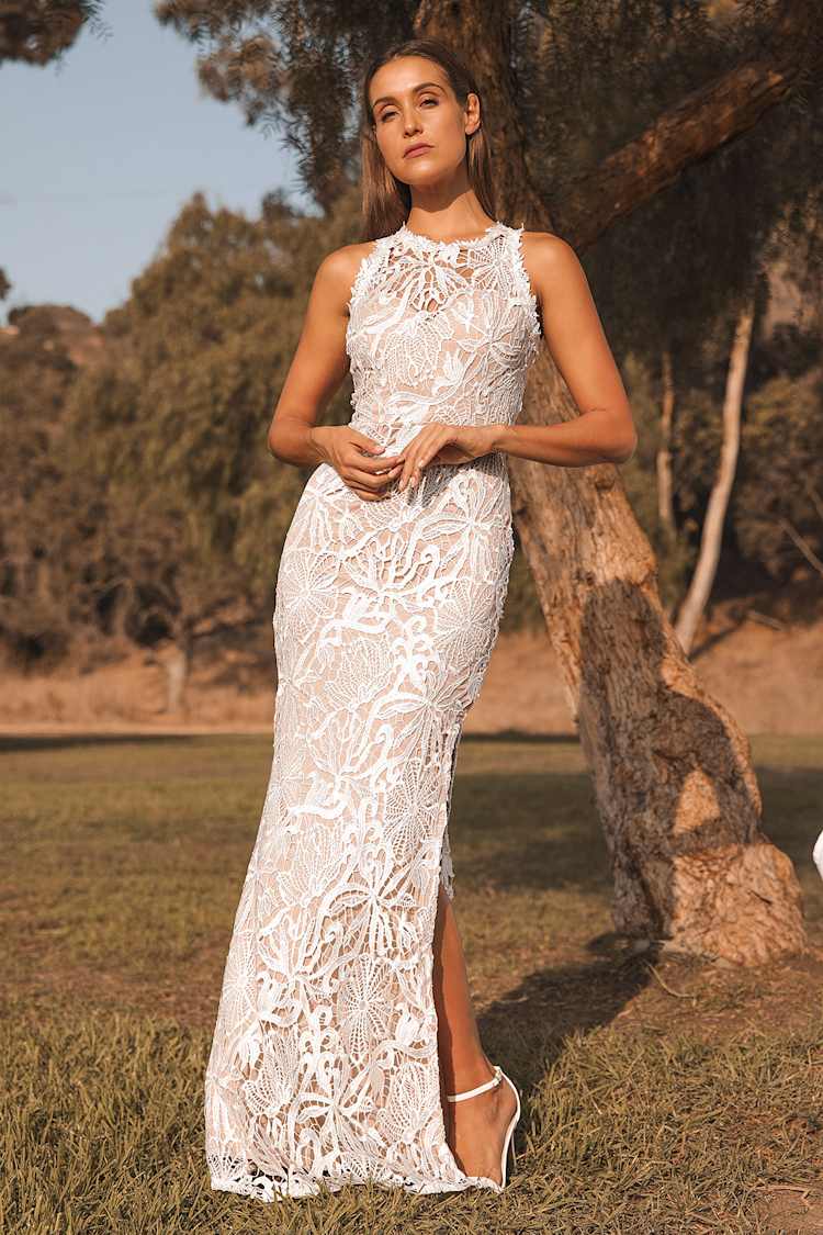 Crochet Lace Maxi Dress