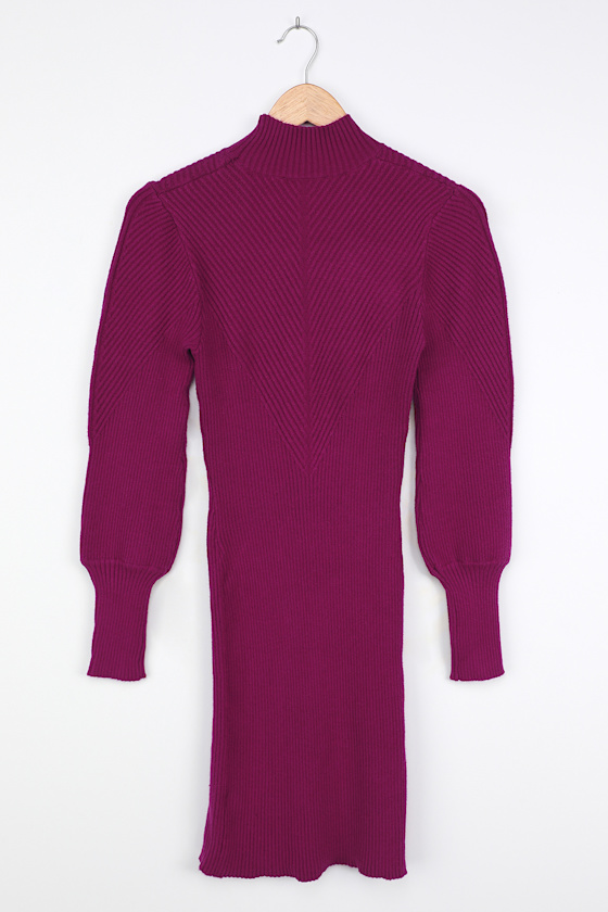 magenta sweater dress