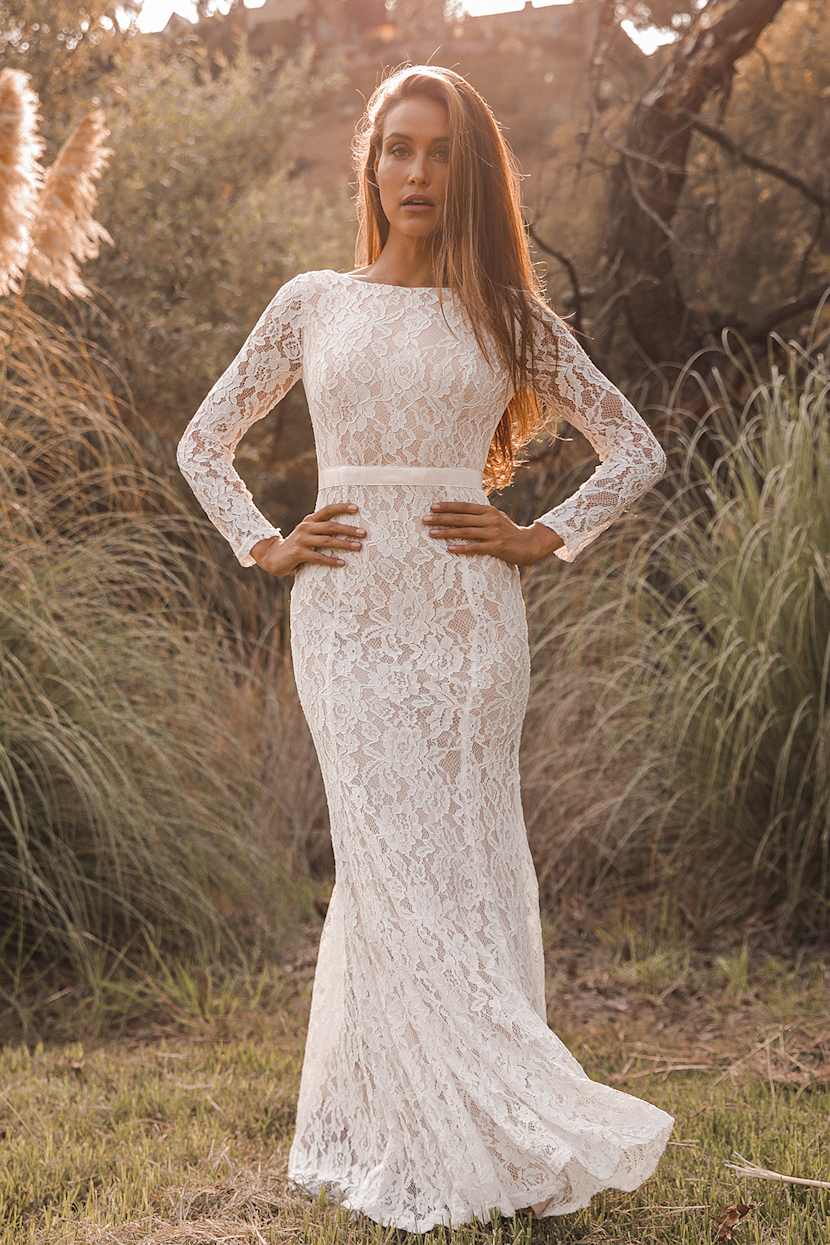 White Lace Maxi Dress - Long Sleeve Maxi Dress - Mermaid Maxi - Lulus White Lace Maxi Dress - Long Sleeve Maxi Dress - Mermaid Maxi - Lulus
