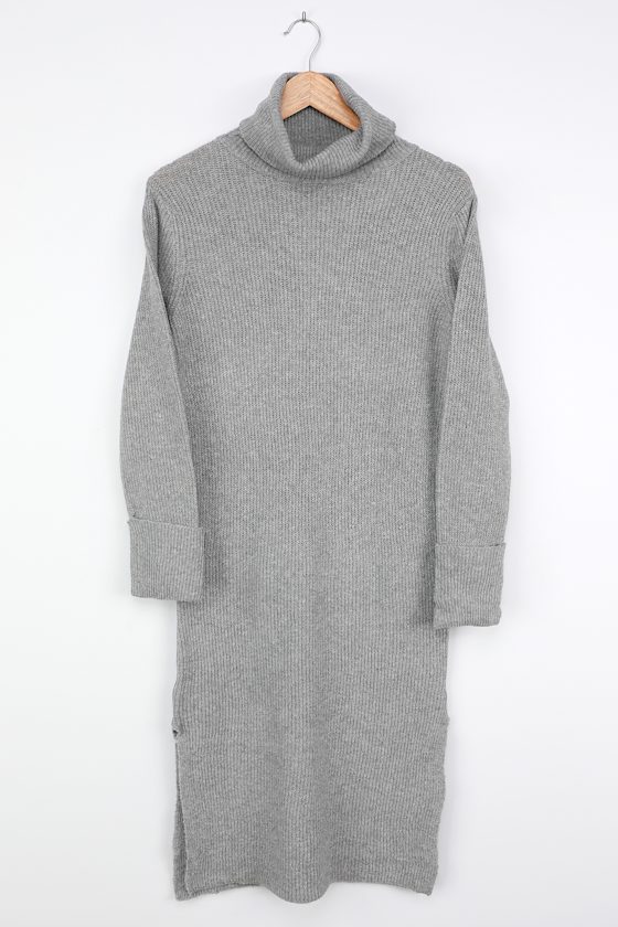 light grey sweater dress